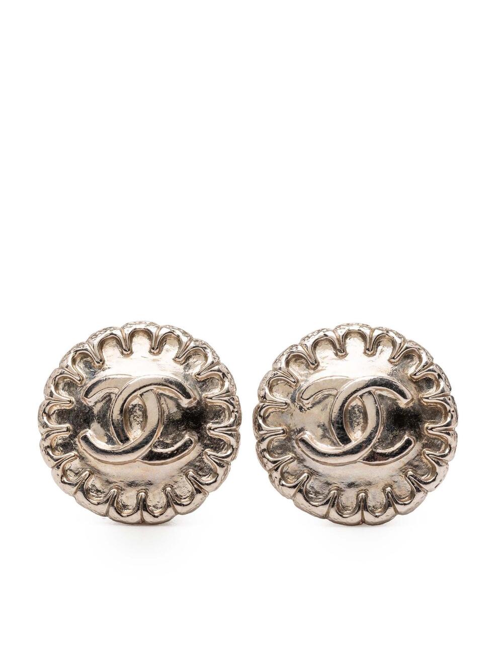 Chanel Cc Silver Plated Clip On #272422C46B